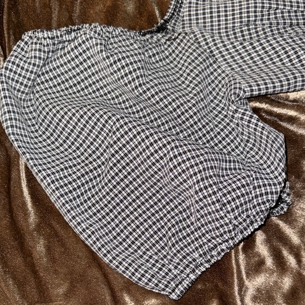 Forever 21 Black and White Gingham One-Shoulder Mini Dress - Picture 9 of 9